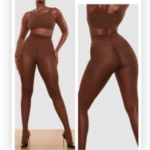 SKIMS NWOB Sheer Support Tights Cocoa Brown XL